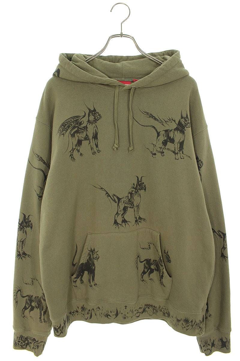 シュプリーム 20SS Animals Hooded Sweatshirt アニマルフーデッド