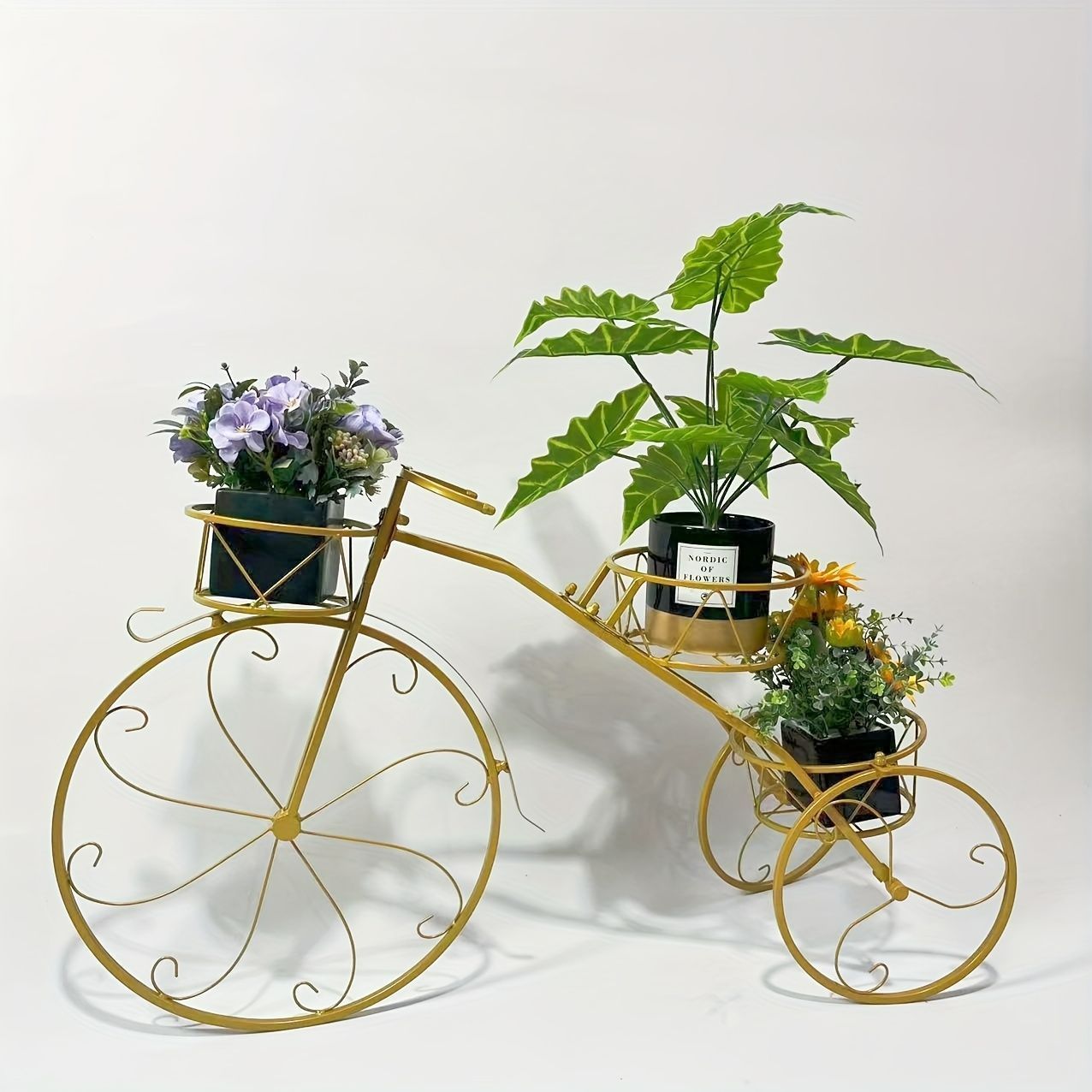 プランター バスケットプランター 自転車型 ガーデニング 花台 寄せ