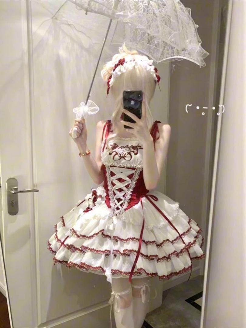 LT-106 豪華姫系 lolita 可愛 レトロ風 オリジナル 洋服 ロリータ ワンピース 美しい刺繍