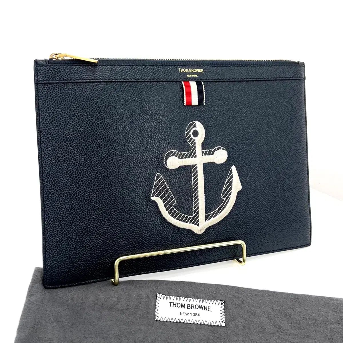 S /フル構成 Thom Browne(トム ブラウン) 三本ストライプ クラッチ 