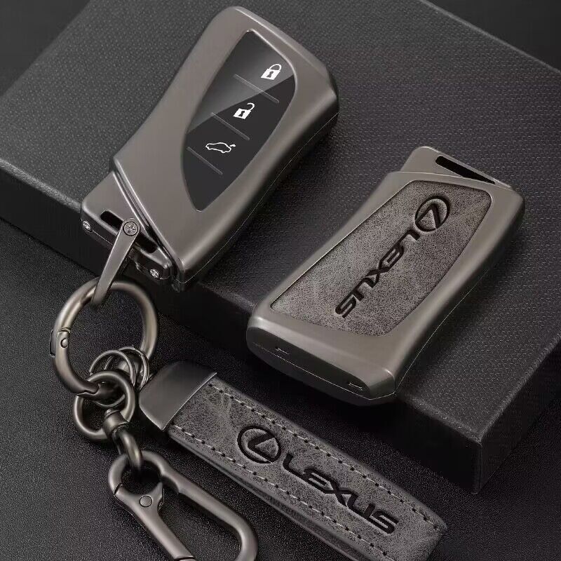 レクサスキーケース金属製レザーUXキーホルダーISNXLSRXキー