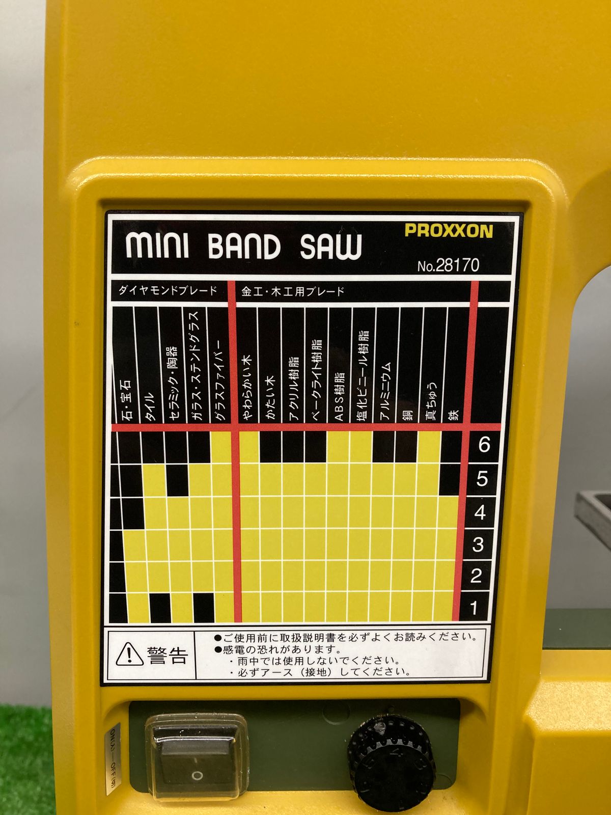 中古品】【0921】☆プロクソン(PROXXON) ミニバンドソウ 木工・金属用 小型卓上帯鋸盤 【厚さ80mmの木材まで切断】 No.28170 ITOY5GGG1IRC 工具買取王国 メルカリ店 メルカリ