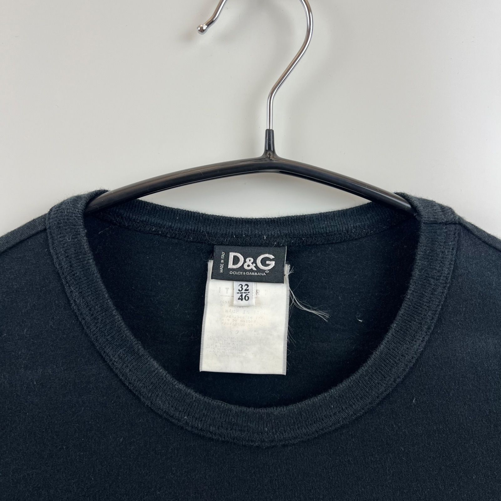 00s y2k ドルチェ＆ガッバーナ D&G アメコミ 総柄 タンクトップ 40 タンクトップ ノースリーブ 黒 平成ギャル y2k ラメ ライン