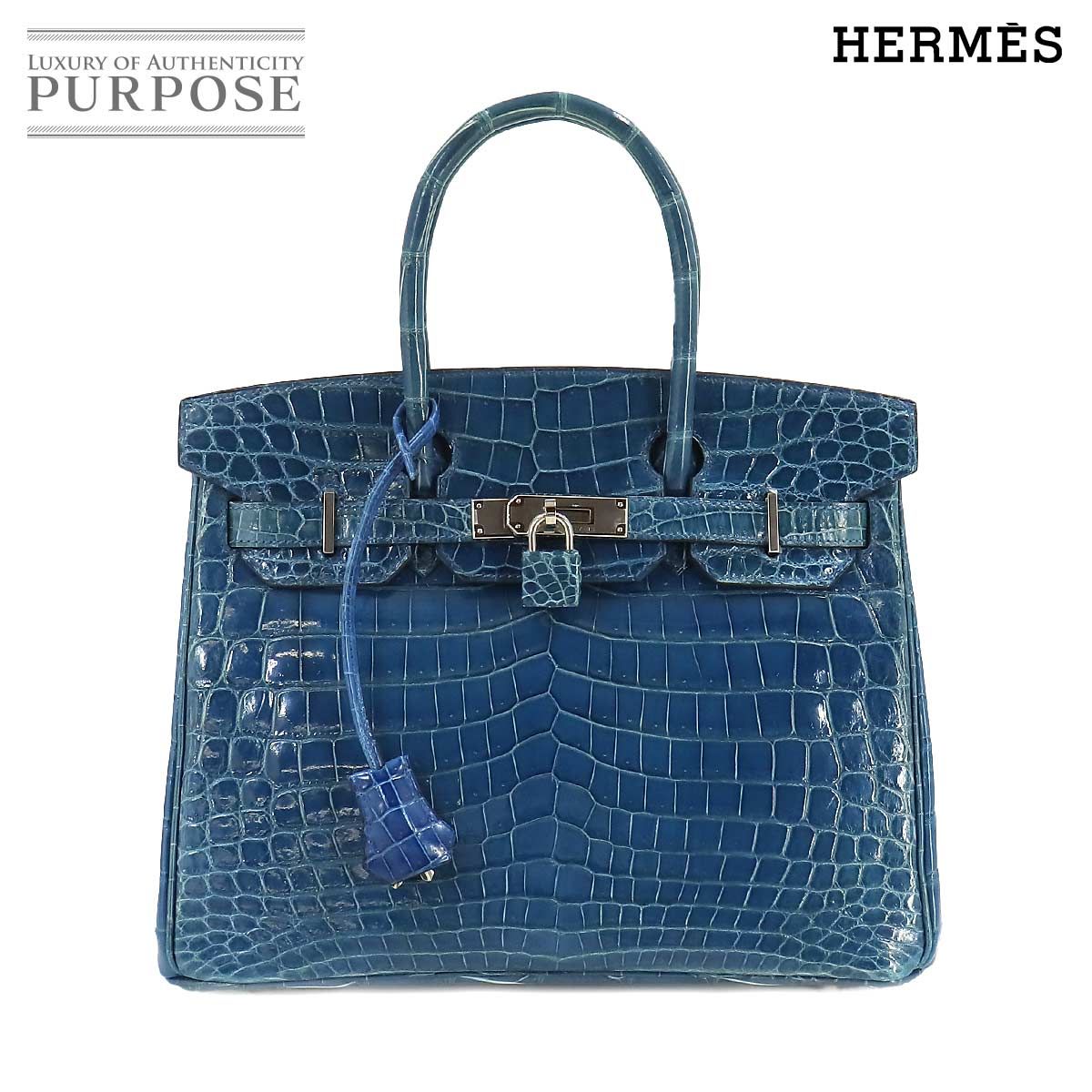 新品同様 エルメス HERMES クロコダイル バーキン30 ハンド バッグ