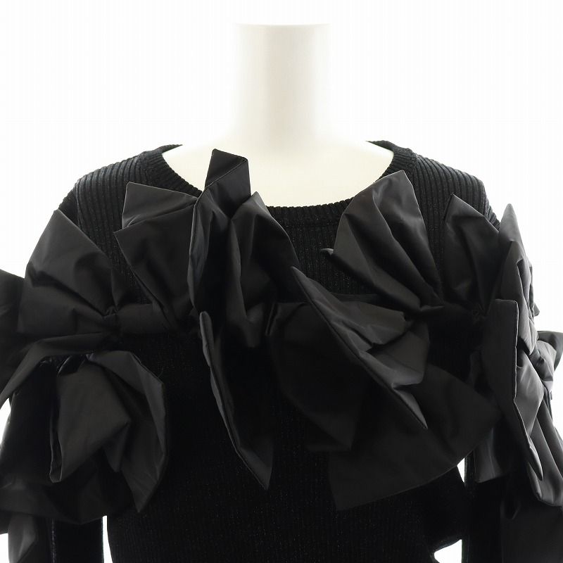 ビビィ Bibiy. NINA RIBBON KNIT ニット セーター 長袖 リボン F 黒 