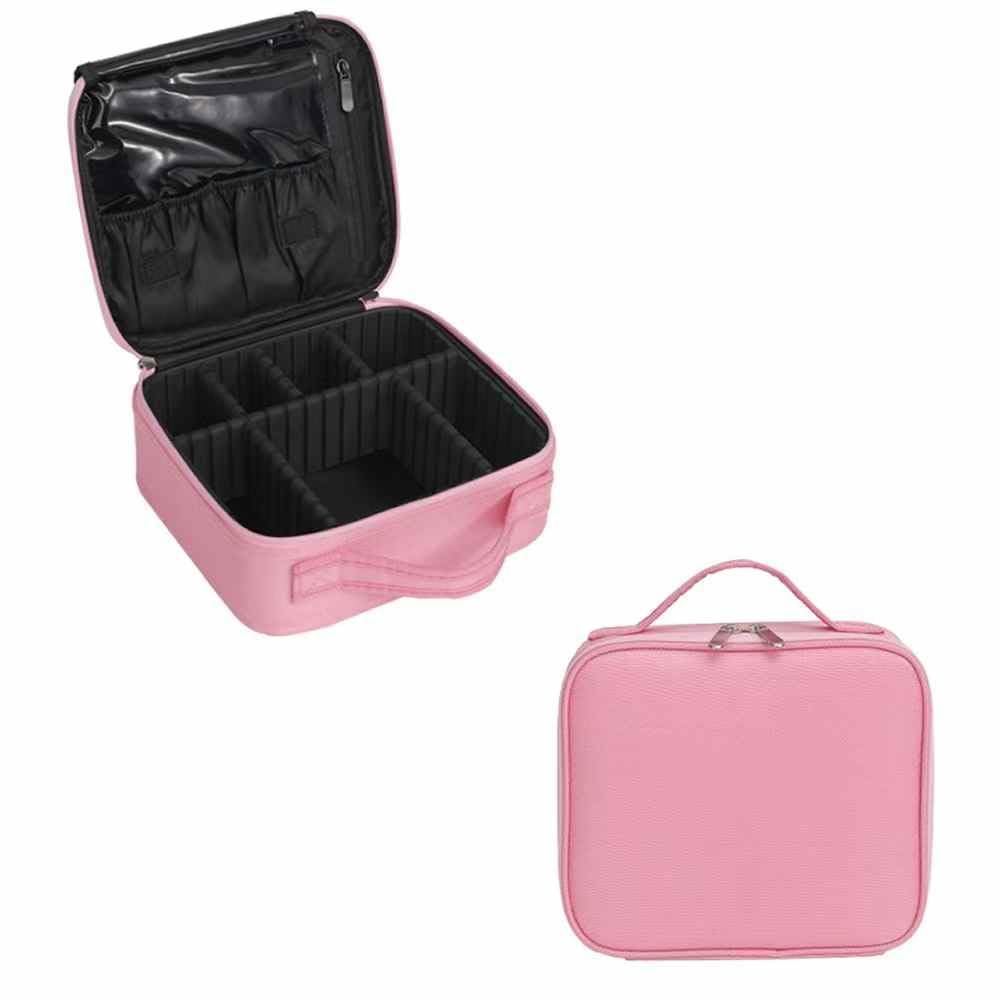 【新着商品】ショルダー付 小物入れ 収納ケース プロ用 化粧品入れ コスメポーチ 化粧ポーチ (ピンク) メイクポーチ化粧箱 コスメボックス 化粧品収納ボックス 持ち運び メイクボックス メ