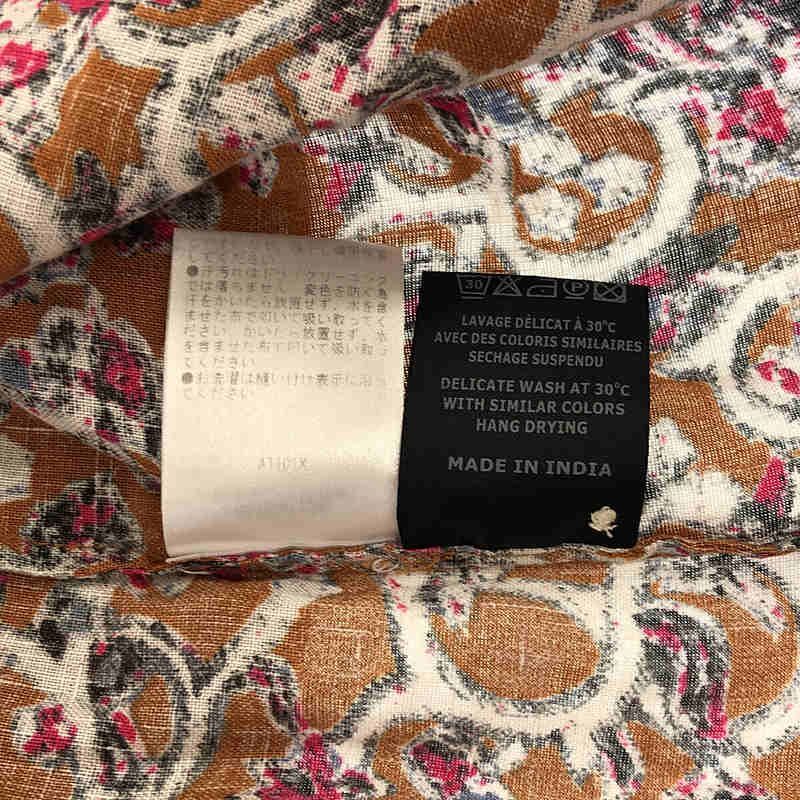 【美品】  ISABEL MARANT ETOILE / イザベルマランエトワール | TAUREN リネン プルオーバー ブラウス | 38 | キャメル/ピンク/ホワイト | レディース 美品】 ISABEL MARANT ETOILE / イザベルマランエトワール | TAUREN