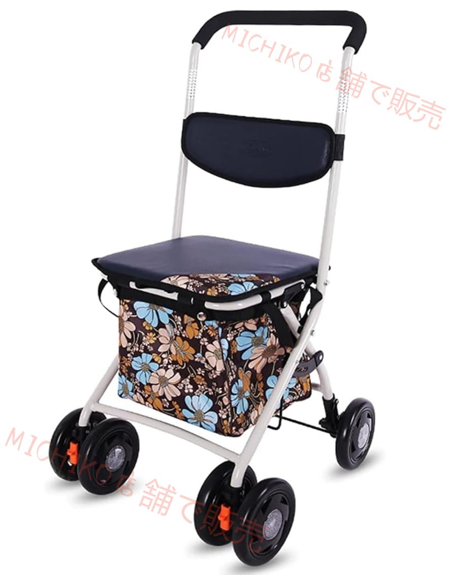 高齢者向けショッピングカート 高齢者用 軽量 歩行車カー シルバーカー 折りたたむアルミニウム