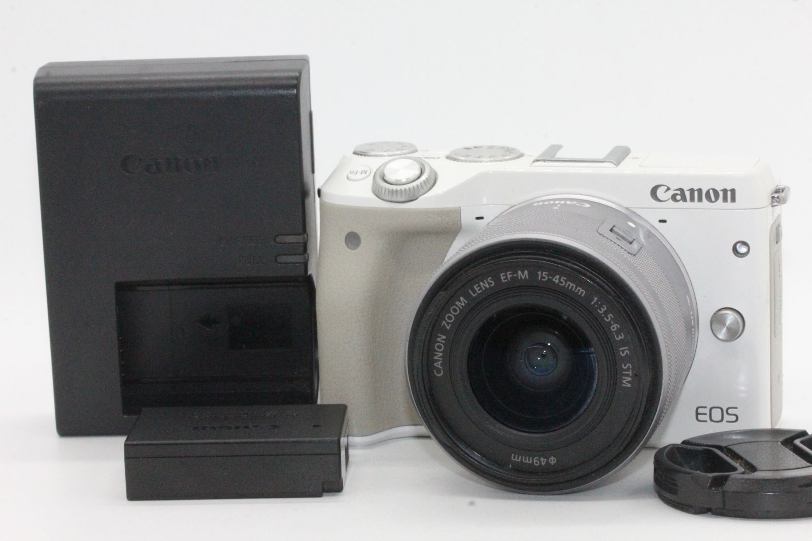 良品 Canon ミラーレス一眼カメラ EOS M3 レンズキット(ホワイト) EF