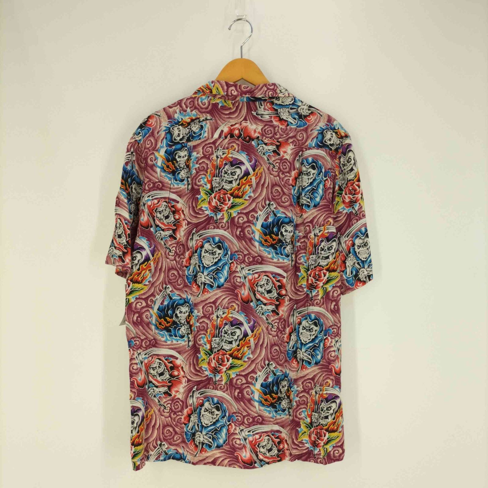 ヒステリックグラマー HYSTERIC GLAMOUR スカル レーヨンアロハシャツ