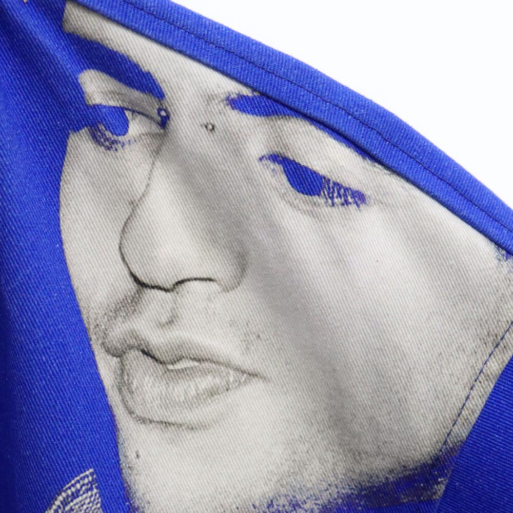 SUNNEI (スンネイ) フロントフォトオーバーサイズデニムシャツ ブルー  