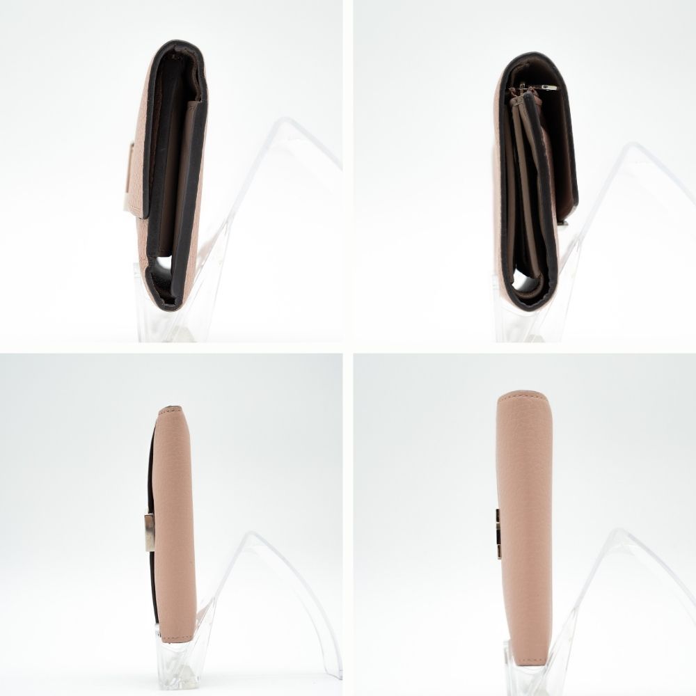 Louis Vuitton ルイヴィトン ポルトフォイユ カプシーヌ コンパクト 折り財布 ピンクベージュ トリヨンレザー ロゴ