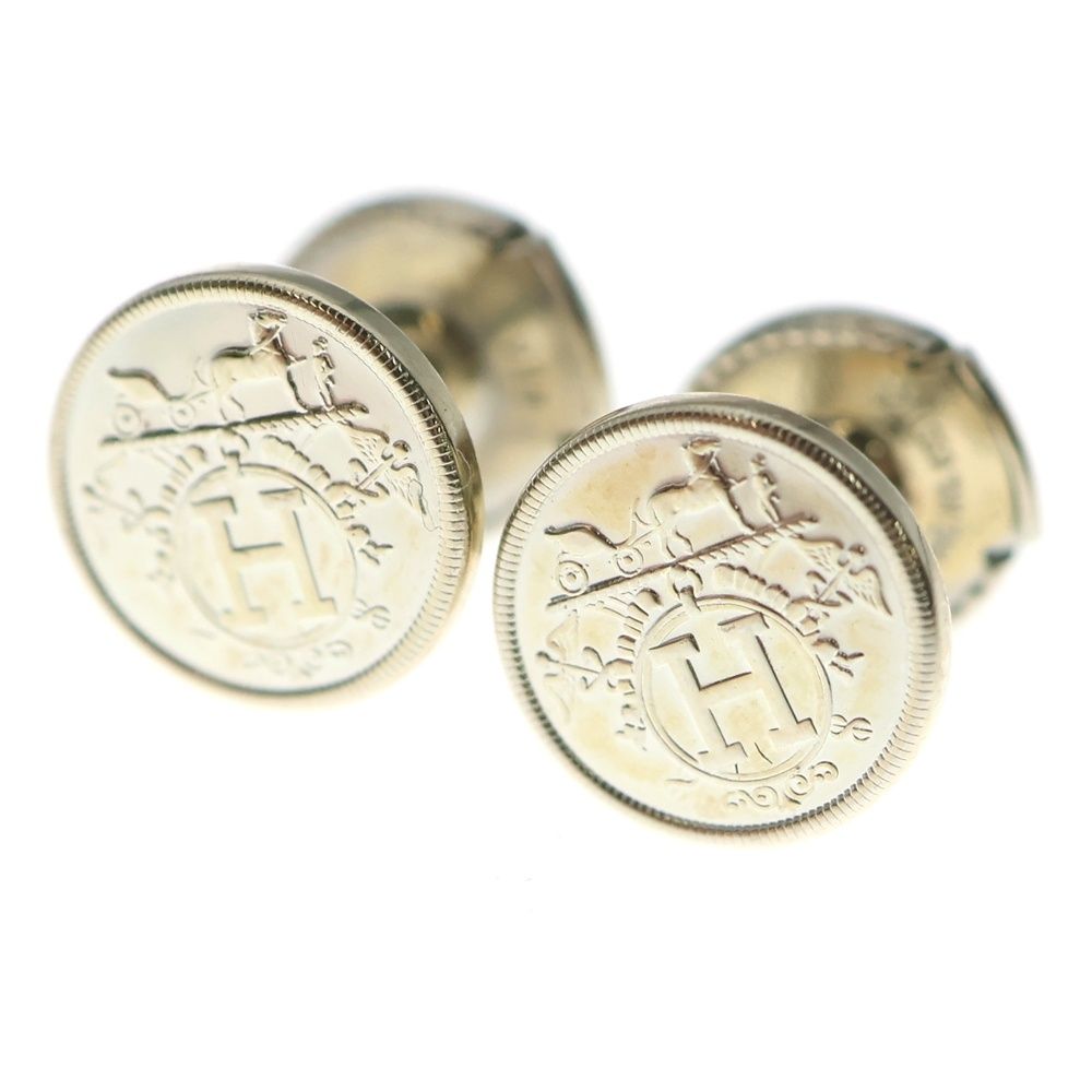 HERMES エルメス エクスリブリス TPM 両耳用ピアス シルバー