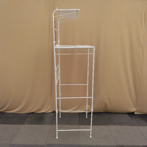 ホワイト 段差対応＆たっぷり奥行ランドリーラック