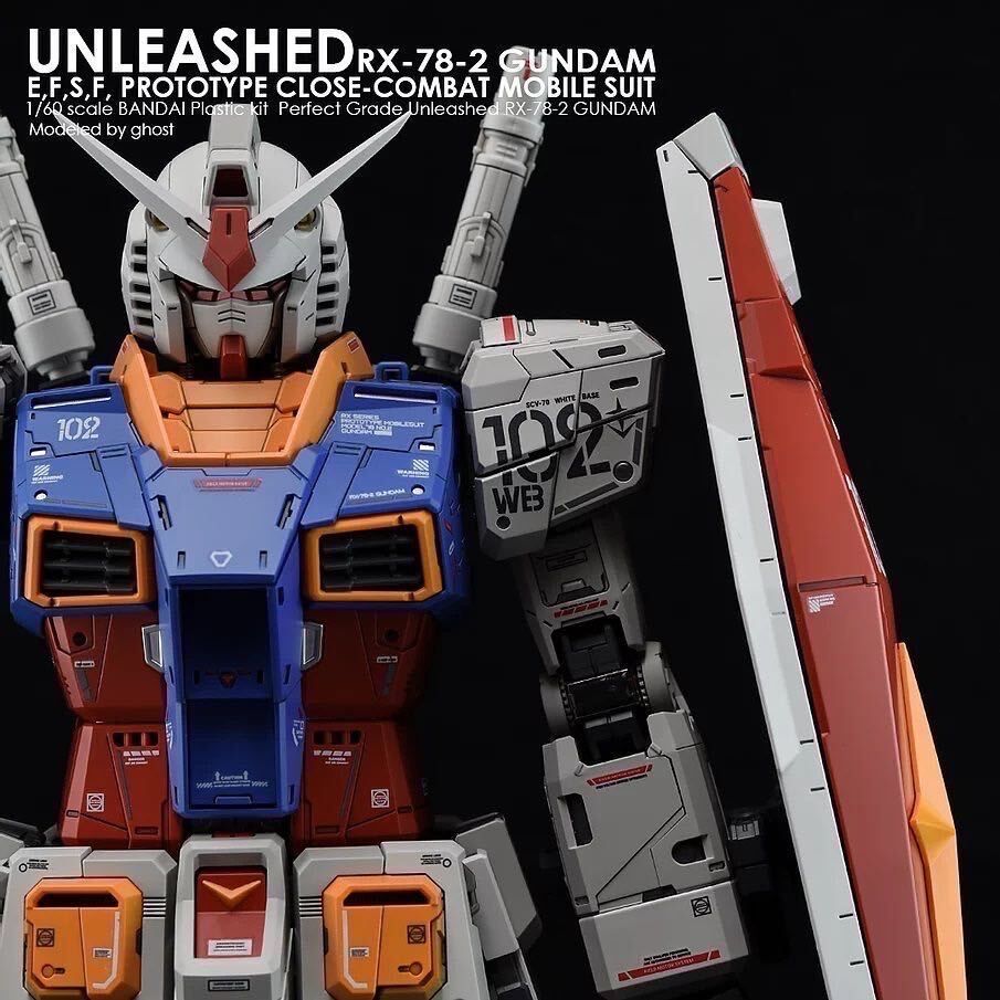 PG UNLEASHED RX-78-2 ガンダム & 水転写デカール Amazon | 蛍光!! HG RG MG PG RE HiRM ロボット MS ディテール