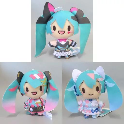 中古ぬいぐるみマスコット・ぬいぐるみバッジ 全3種セット モア