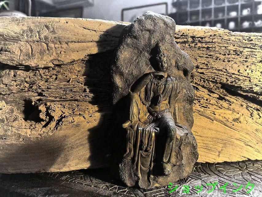 石像 石仏 観音仏像 禅意 置物 香座書房 文鎮 茶道茶台 装飾品 工芸品 置物 仏像 石像 彫刻釈迦牟尼仏仏像 文房 茶道 客間 禅意 置物 装飾品