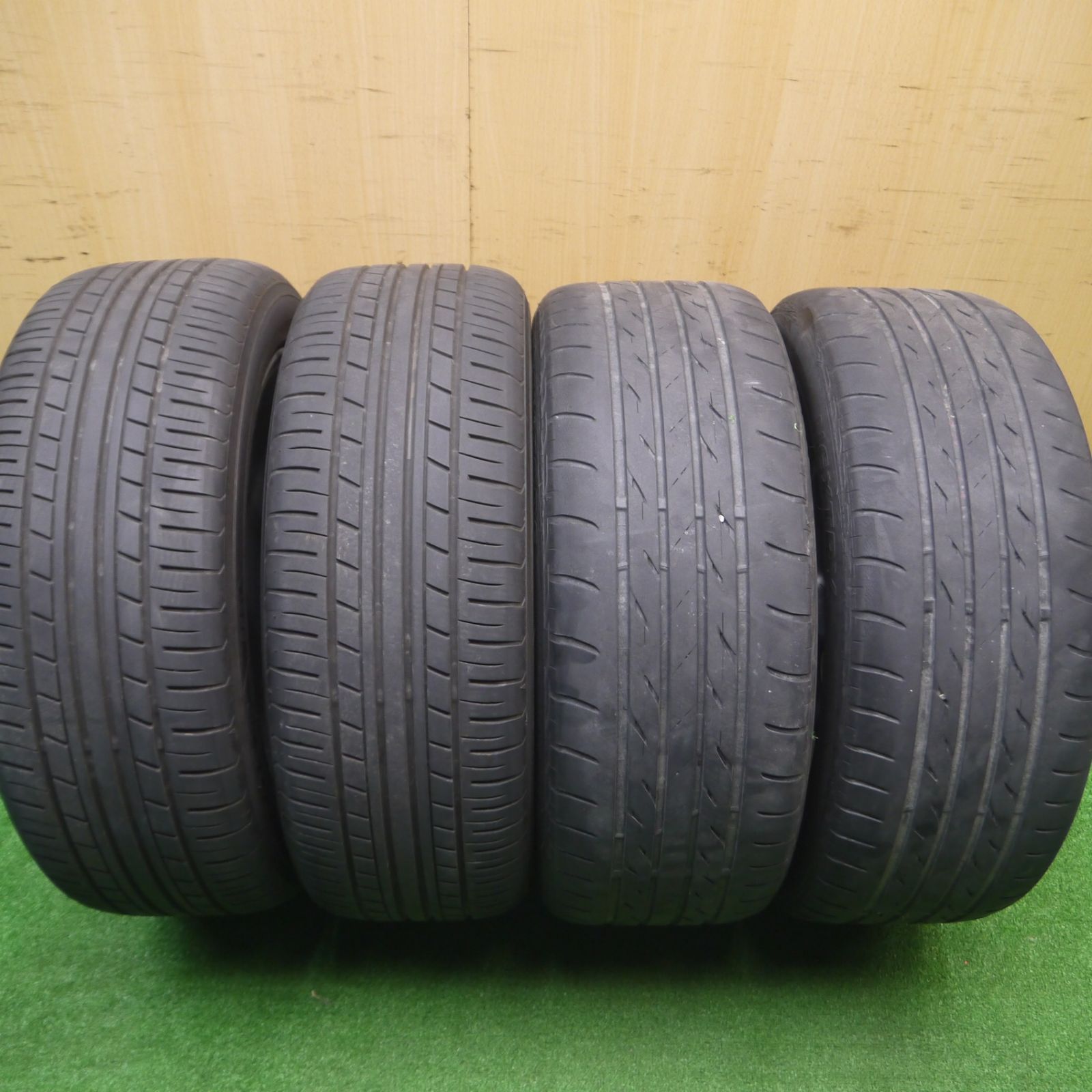 *送料無料* バリ溝！21年！8.5分★WORK EMOTION CR KAI 215/50R17 ヨコハマ エコス ES31 ブリヂストン ネクストリー エコピア ワーク PCD114.3/5H★4090906Hノ