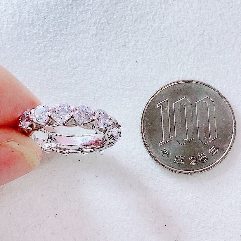 完全オーダー制☆4.00ct☆✨ダイヤモンドフルエタニティリング指輪 