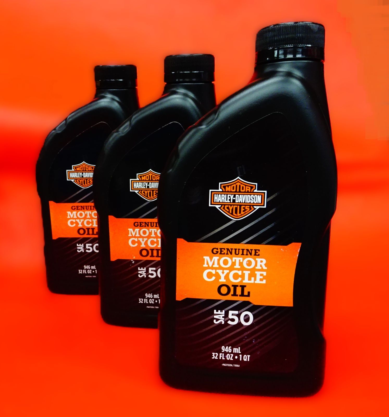 送料無料 ハーレー純正 エンジンオイル SAE 50 3本セット Harley-Davidson H.D.