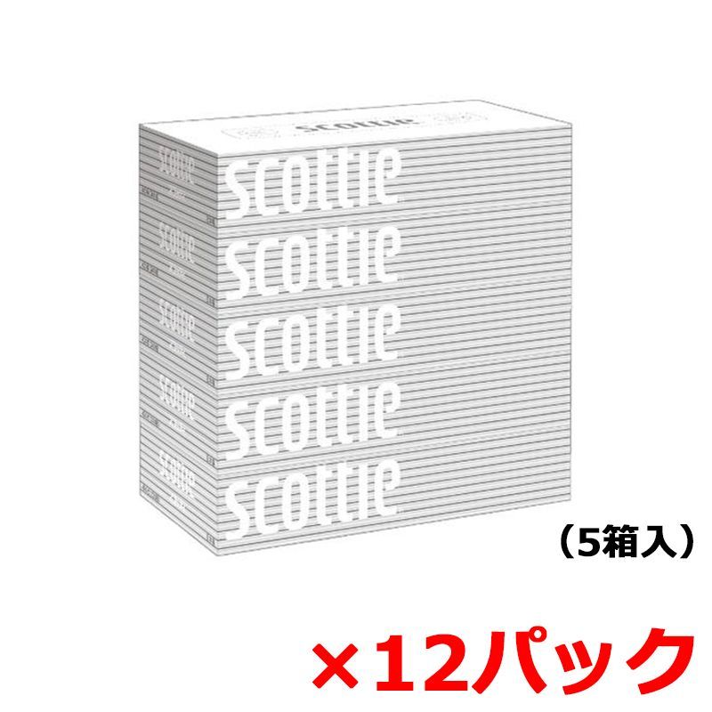 箱ティッシュ スコッティ 200W 5箱入り X12パック - メルカリ