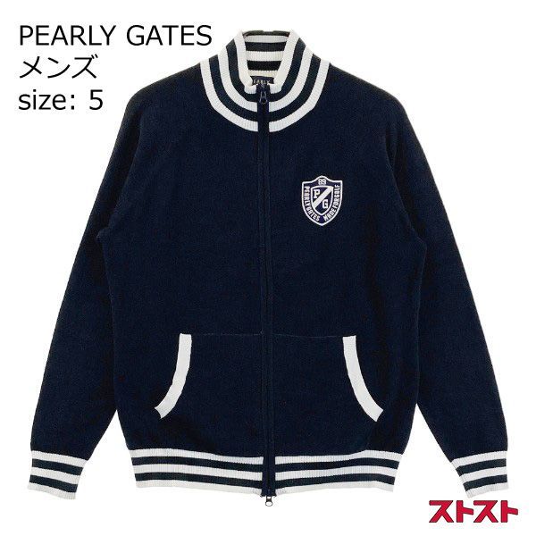パーリーゲイツ PEARLYGATES ジップジャケット ワッペン ネイビー 0 PEARLY GATES パーリーゲイツ 2023年モデル CRAFTEVO ストレッチ
