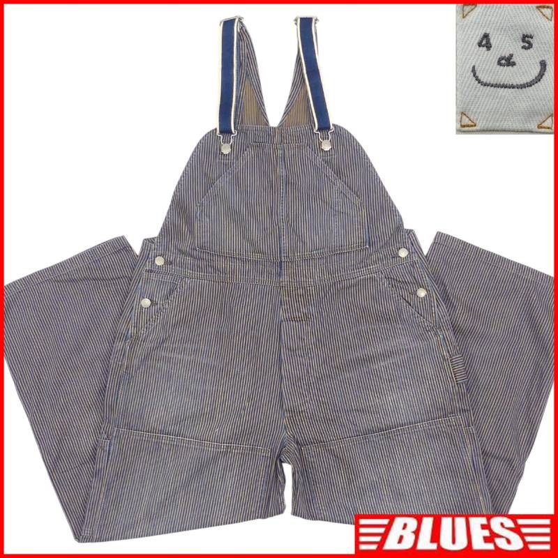 45rpm フォーティファイブアールピーエム オーバーオール L ヒッコリー ストライプ ワークパンツ ジーンズ ジーパン デニム メンズ オーバーオールLサイズ一覧←SEULB屋着古← HS287