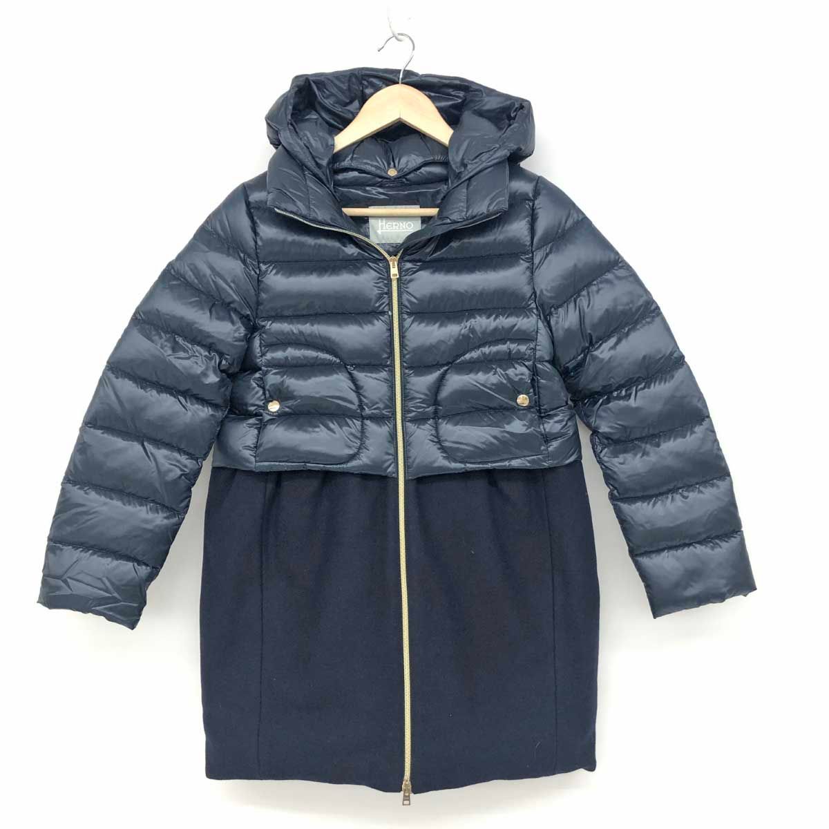 良好 HERNO ヘルノ  ダウンコート キッズサイズ12A  ネイビー  キッズ 　240002219412