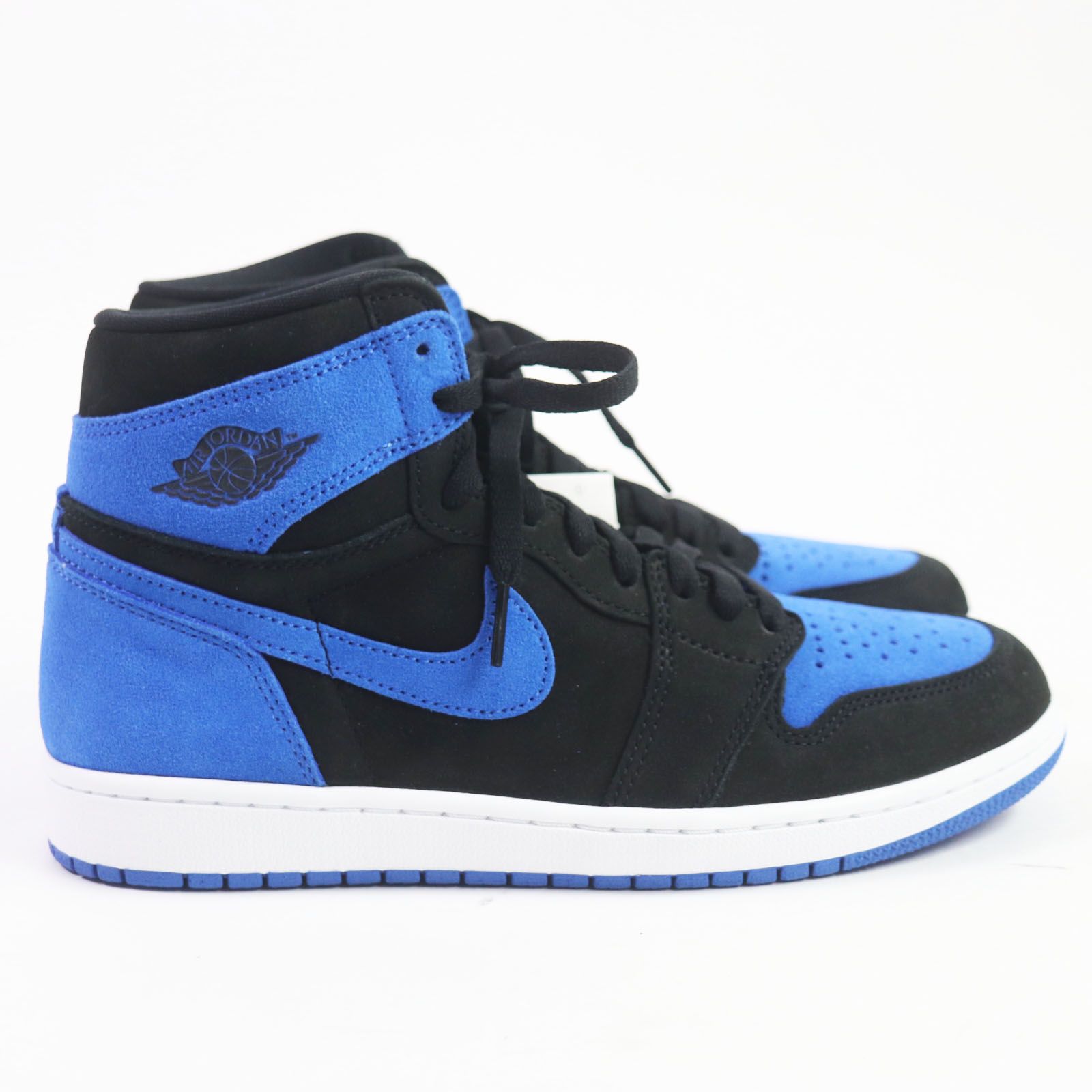 未使用品 NIKE ナイキ D25485-042 AIR JORDAN 1 RETRO HIGH OG Royal Reimagined  エアジョーダン1 レトロ ハイ スウェードレザー ハイカットスニーカー ブラック ブルー 26.5cm メンズ