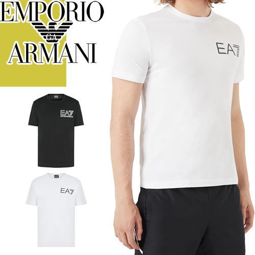エンポリオ アルマーニ EMPORIO ARMANI Tシャツ メンズ 半袖 ロゴ クルーネック 丸首 ブランド 大きいサイズ コットン 綿100% 黒 ブラック T-SHIRT 3LPT28 PJ02Z