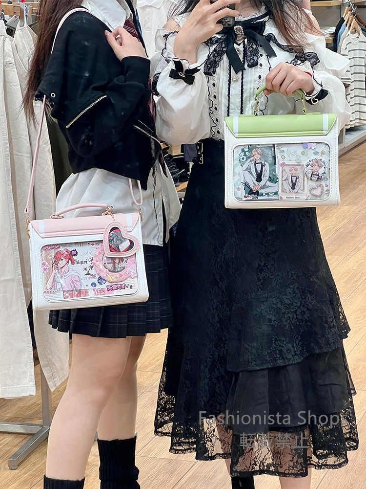 透明クロスボディ痛バッグ、小食量、二次元ショルダーバッグ、通学?日常使用可