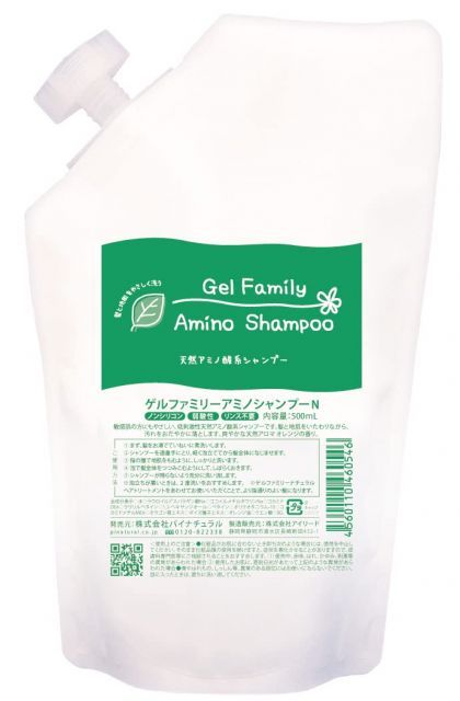 ゲルファミリー(Gel Family) Pinatural(パイナチュラル) アミノシャンプーN 詰替用パック入り 500ml