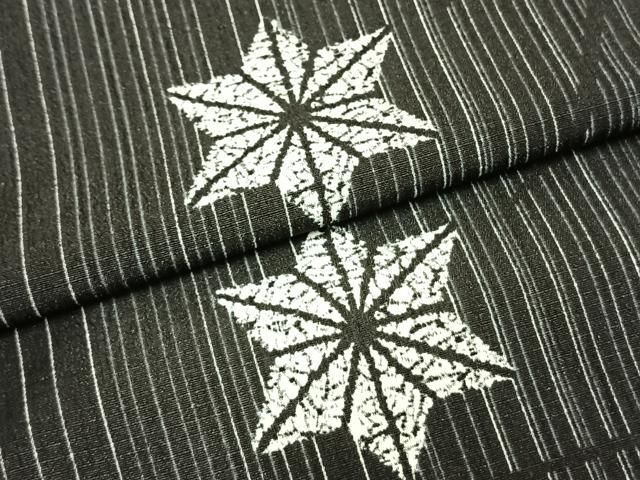 平和屋着物▽お召　単衣　麻の葉文様　正絹　逸品　AAAZ9147fy 平和屋着物▽お召 単衣 麻の葉文様 正絹 逸品 AAAZ9147fyの通販はau