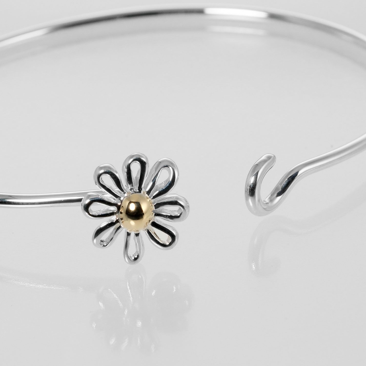 【美品】ティファニー デイジーシルバー バングル TIFFANY&Co.】ティファニー デイジーフラワー バングル シルバー