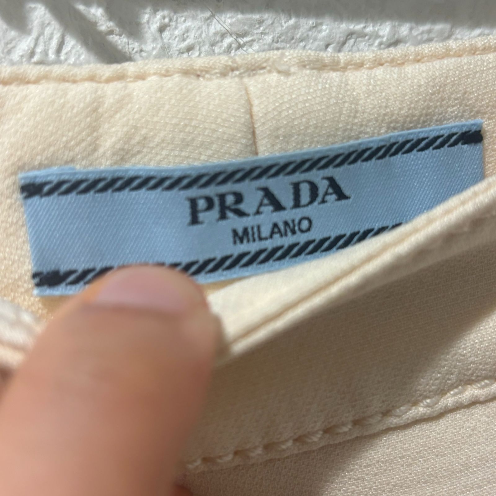 PRADA プラダ 23AW スラックスパンツ 三角プレート レディース size38S【表参道t】