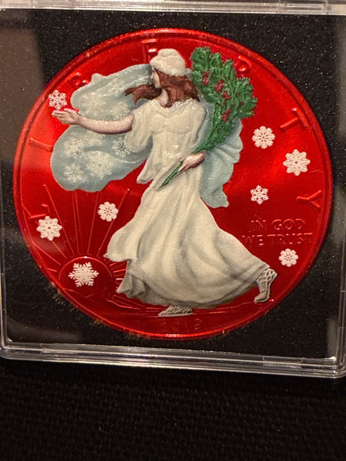 2019 アメリカンイーグル 銀貨 スペースレッド クリスマス エディション