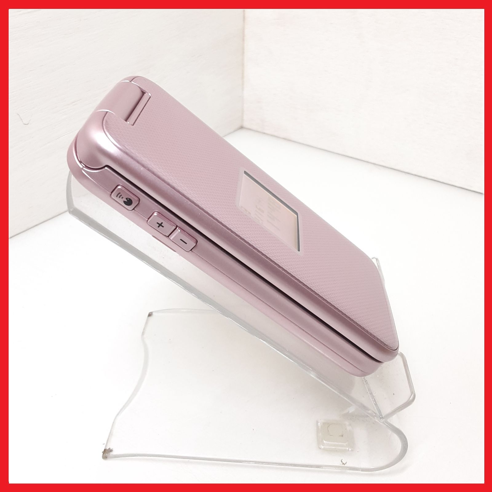 docomo らくらくホン F-01M ピンク ガラケー SIMロック