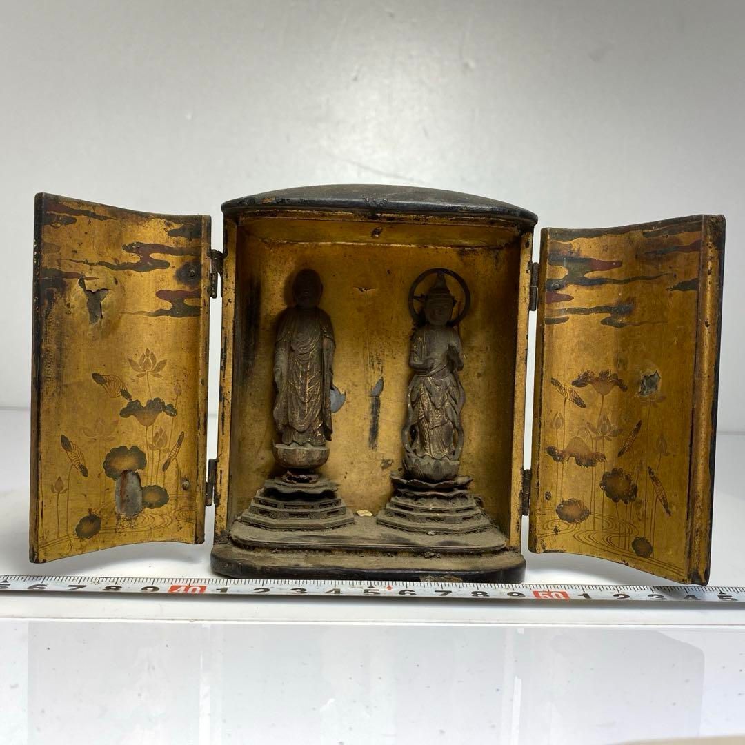 時代　厨子入　仏像　トトヒサ　東さ6-0716☆2F 時代 厨子入 仏像 トトヒサ 東さ6-0716☆2F 時代 厨子入 仏像 トトヒサ