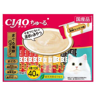 いなば CIAO ちゅーる まぐろ海鮮バラエティ 14g×40本入り 1ケース8袋