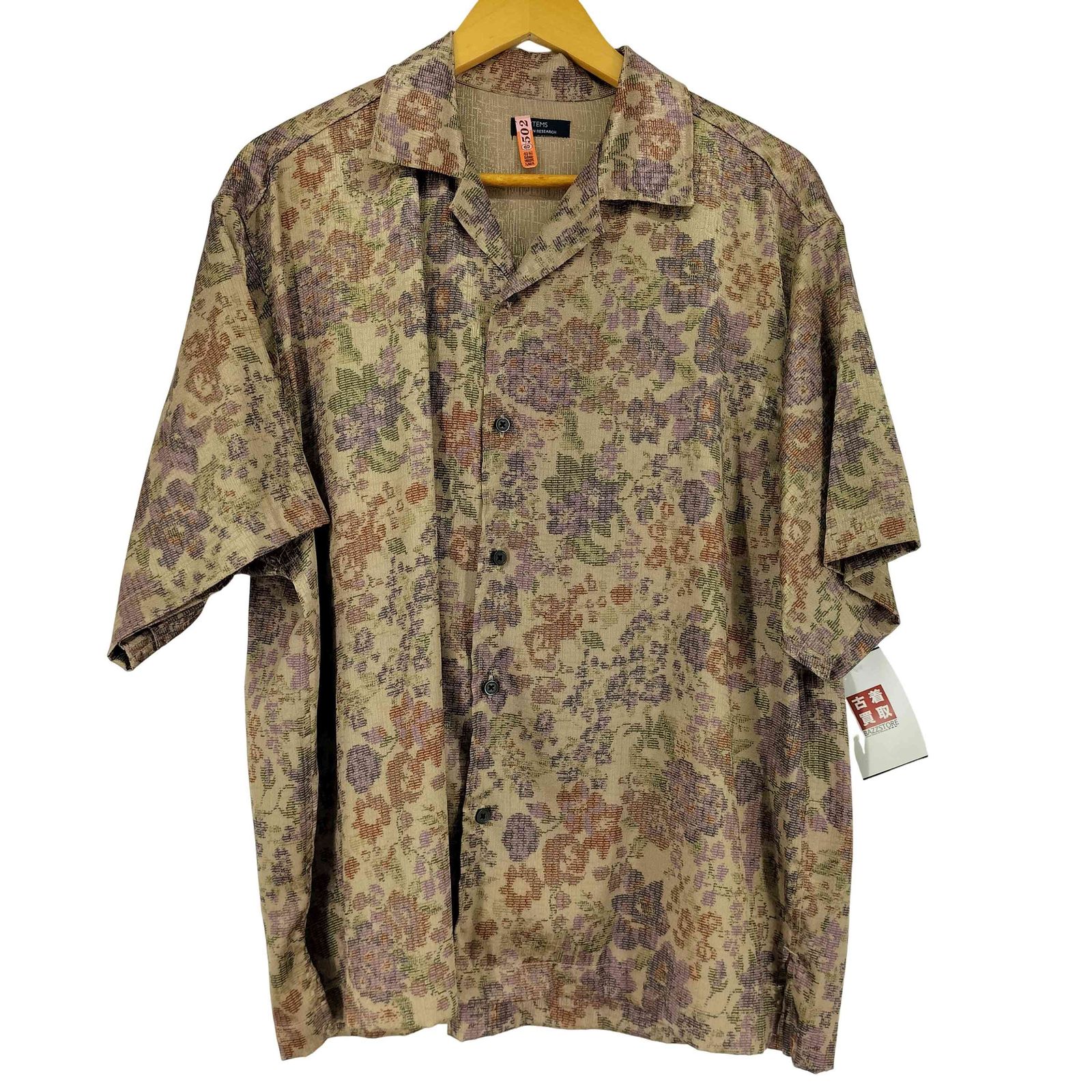 アイテムズ アーバンリサーチ ITEMS URBAN RESEARCH ハナガラJQプリント オープンカラー半袖シャツ メンズ JPN：M 