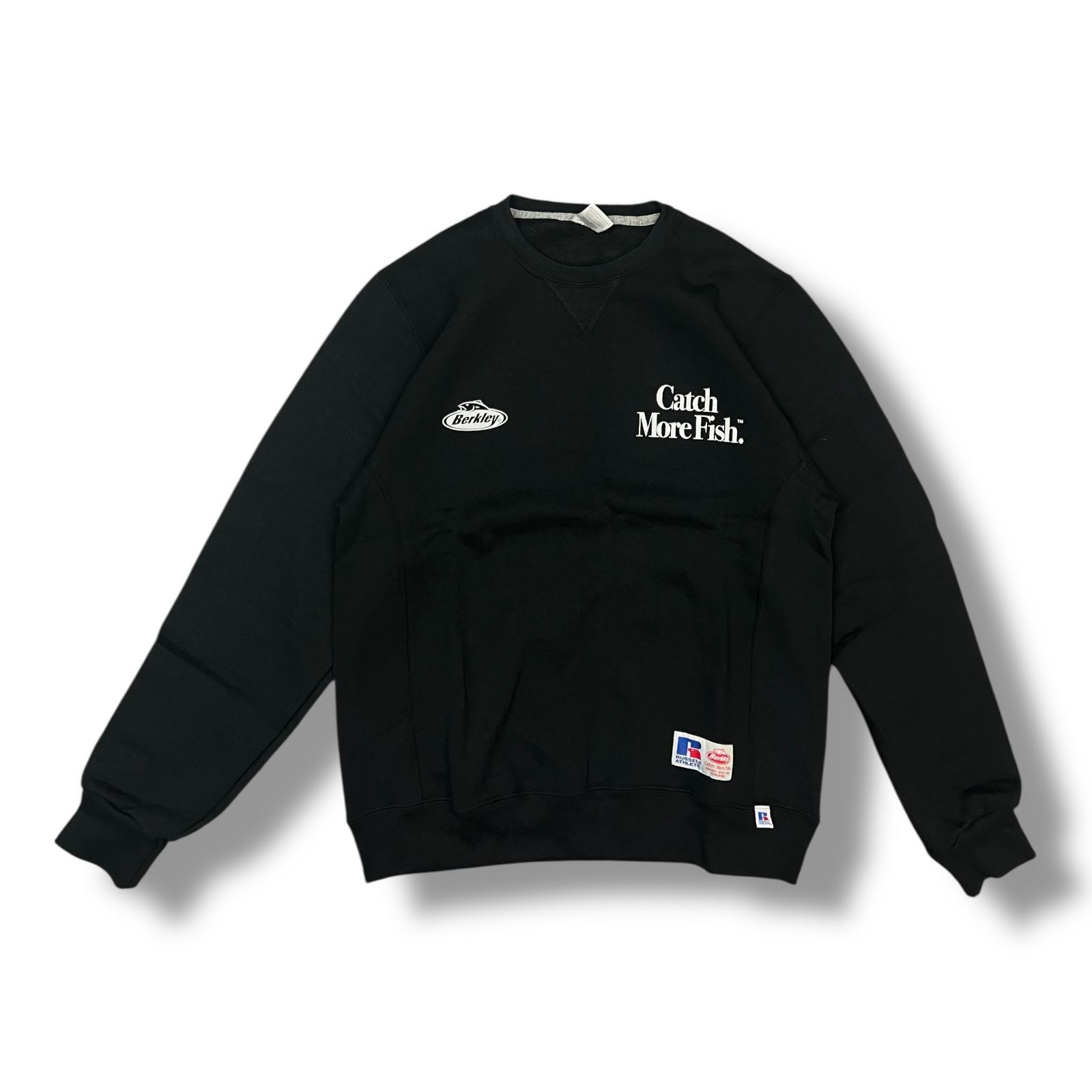 ★新品タグ付き★ ラッセルノ×長州力 コラボ トレーナー 黒 スウェット 6 未使用品 RUSSELL × Berkeley 24AW Dri-Power More Fun Crew
