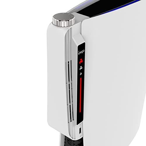 白 2023-新 PS5 冷却ファン PS5外部自動冷却 遠心式クーリングファン3風速調節 挿入起動 静音 装着簡単 熱対策 省スペース USBポート PlayStation 5 Ultra HDおよびDigital対応 ホワイト