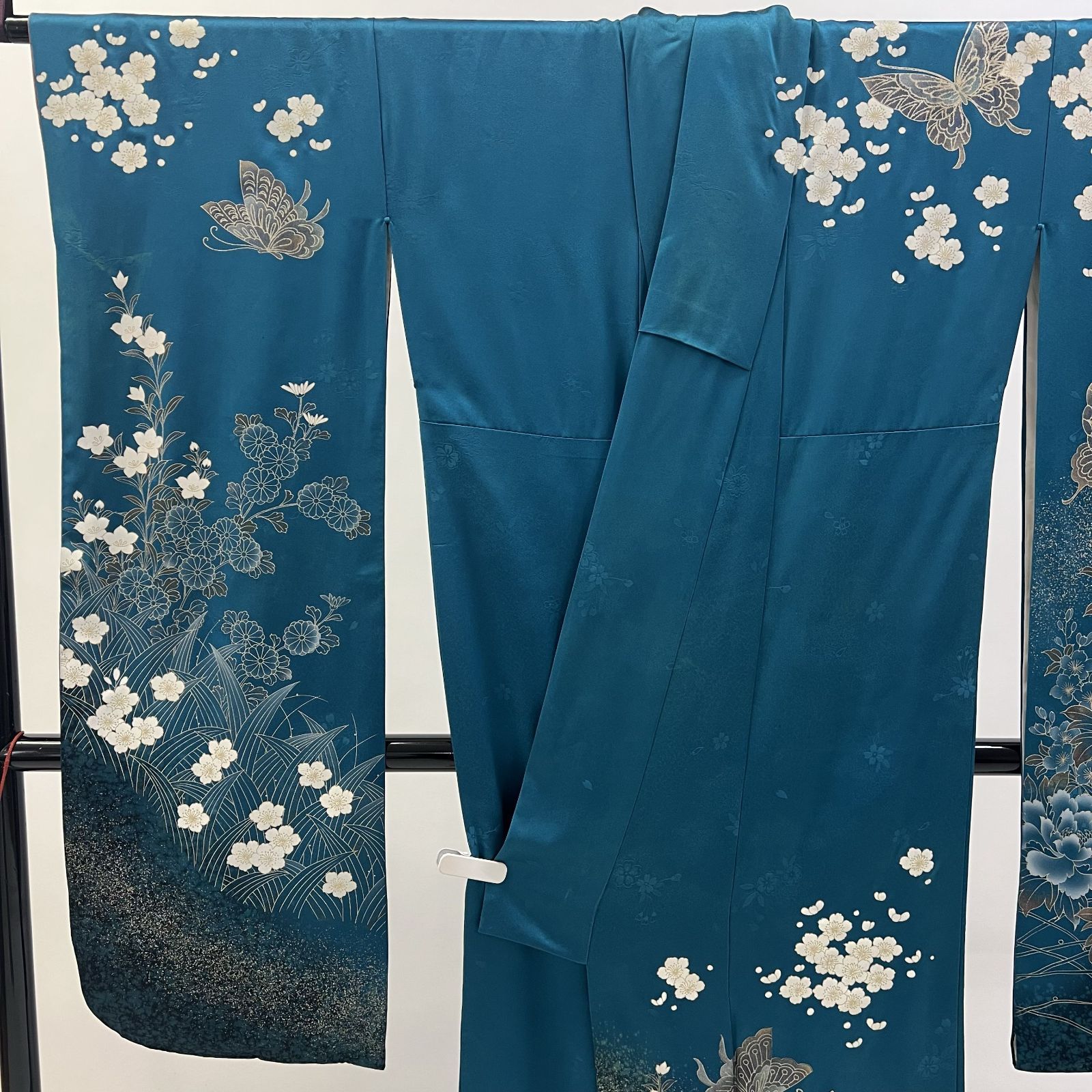 中振袖 振袖 正絹 中古品 緑 緑色 2S866 HZYA001 - メルカリ