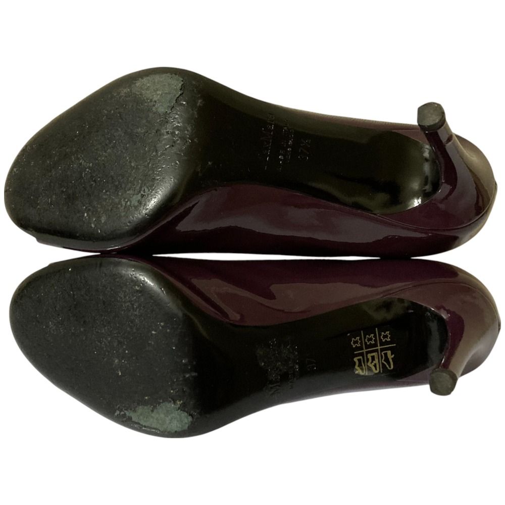 良品 Max Mara マックスマーラ パテントレザー オープントゥ