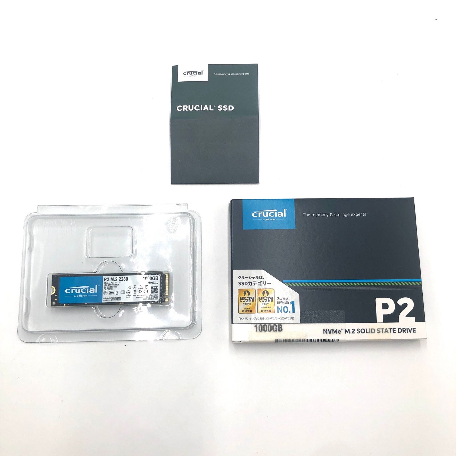 Crucial SSD P２シリーズ 1TB M.2 わかし 未使用品