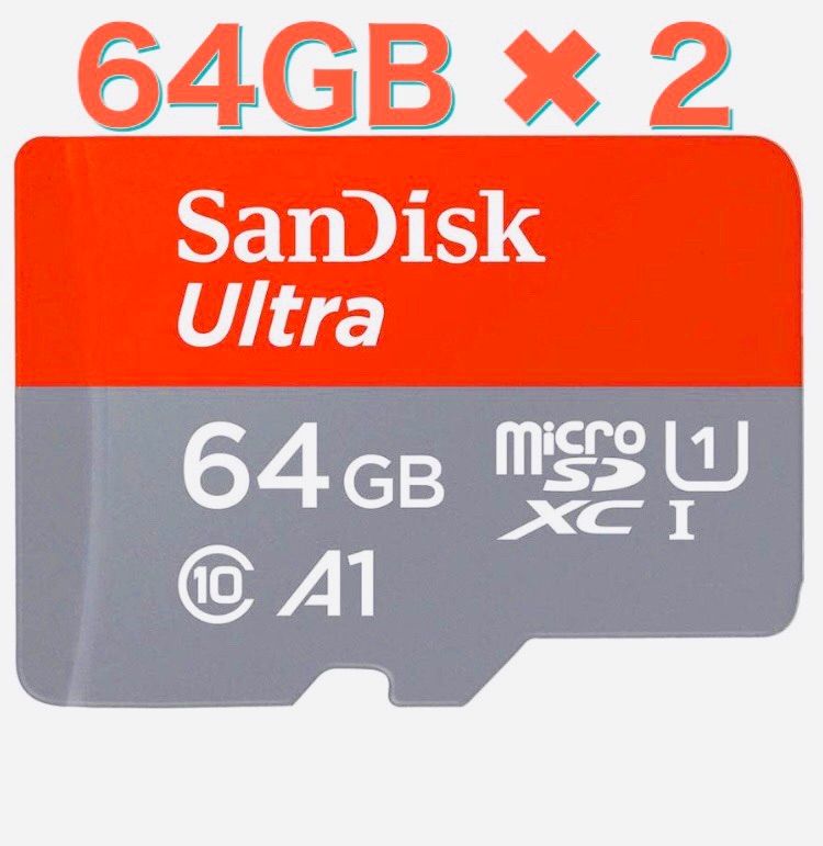 SanDisk microSD 64GB マイクロSDカード 2枚140M/秒 - メルカリ