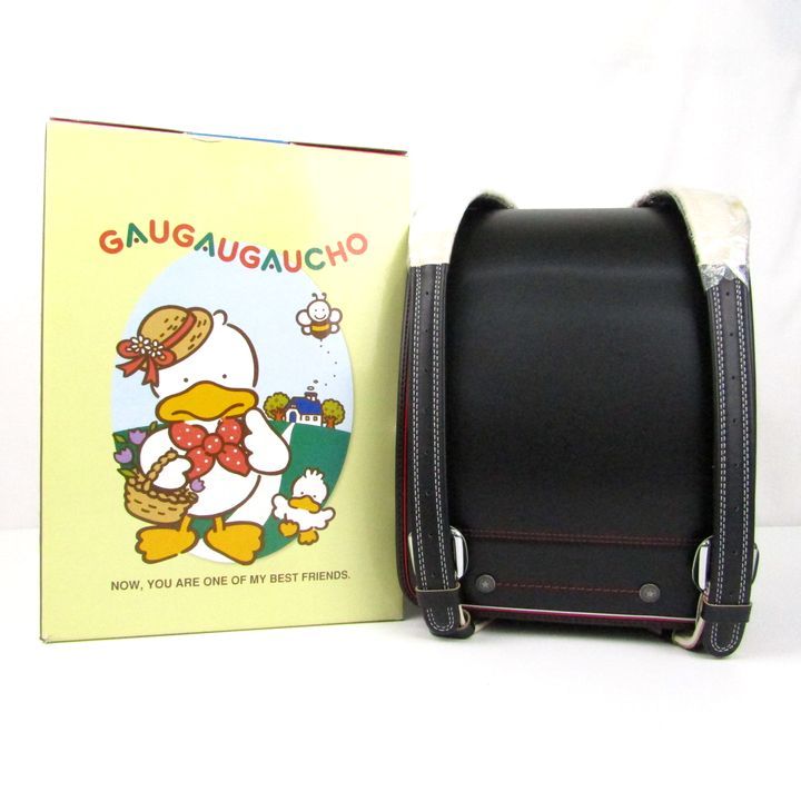 ランドセル 牛本革 レザー ブラック 黒 赤ステッチ キッズ 男の子用 school bag