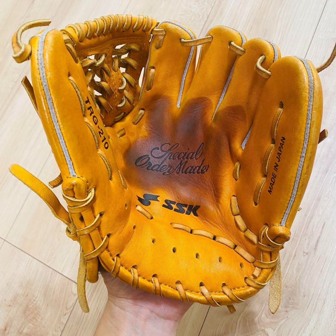 ★良品★SSK スペシャルオーダーメイド 硬式軟式兼用 トレーニンググラブ 右投 ☆良品☆SSK スペシャルオーダーメイド 硬式軟式兼用