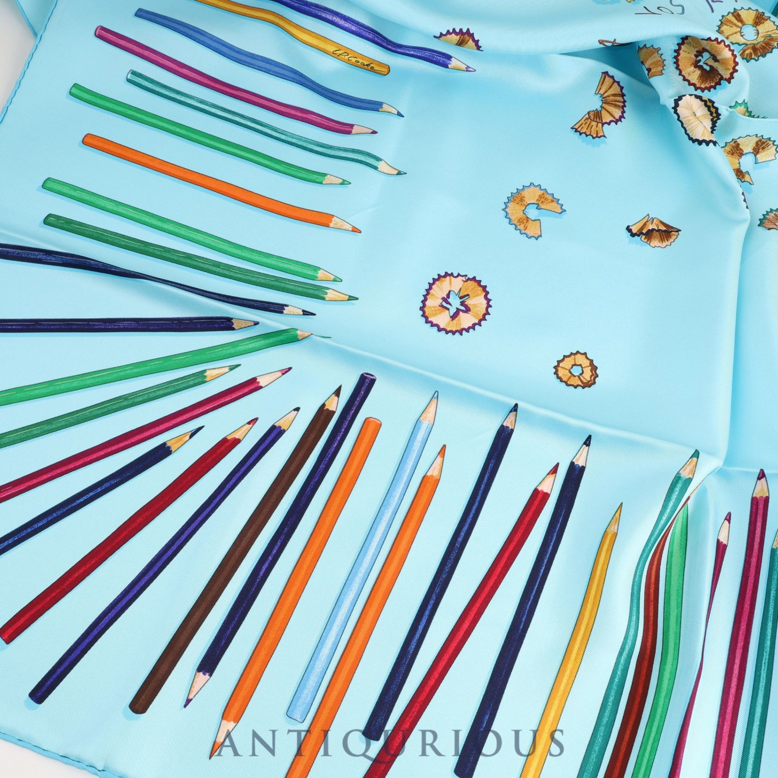 エルメス スカーフ カレ90 A VOS CRAYONS さあ色鉛筆を出して