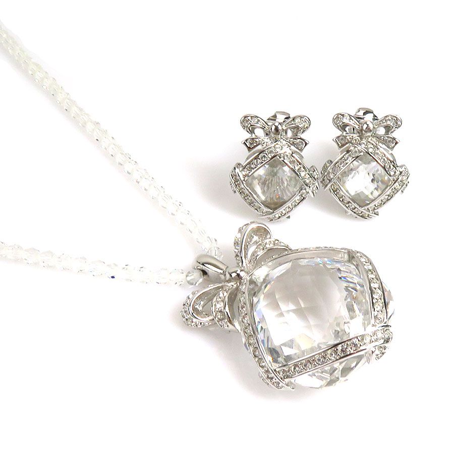 スワロフスキー SWAROVSKI イヤリング 2点セット ネックレス | ajjawe.ps